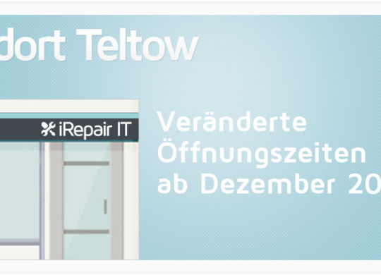 ServiceStore Teltow - Veränderte  Öffnungszeiten ab Dezember 2017!